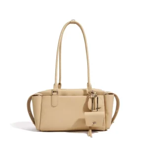 Korean Niche Design Handbag Versatile Fashion Genuine Leather Shoulder Bag Exquisite Pendant Underarm Bag