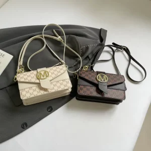 Korean Style Geometric Waterproof PU Single Shoulder Crossbody Bag Women Versatile Small Square Bag