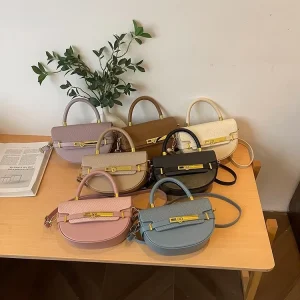 Korean Style Retro Fashion All Match Saddle Bag Women’s Summer New Niche Fresh Small Pillow Plaid Zipper Shoulder Crossbody