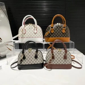 Korean Style Retro Western Fashion Trendy Casual Shoulder Crossbody Handbag Single Strap PU Medium Size Polyester Lining