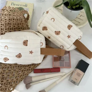 Korean Style Versatile Cute Star Moon Bear Bag Large Capacity Storage Pouch Girly Vibe Portable Women