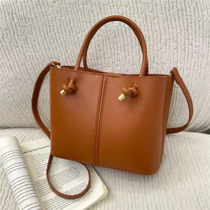 Korean Style Women’s Waterproof Crossbody Bag with PU Leather Zipper, Polyester Lining, Soft Handle
