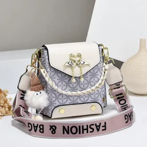 Korean-style Handbags Shoulder Crossbody Bags Magnetic Clasp Polyester Women’s Mobile Phone Bag for Women