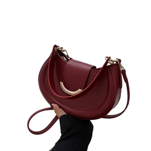 Korean-style PU Underarm Bag Minimalist Hand-held Shoulder Bag Elegant Crossbody Design Commuting Niche Women