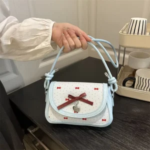 Lace PU Summer Shoulder Bag for Women Sweet Unique Printed Casual Versatile Crossbody Bag Zipper