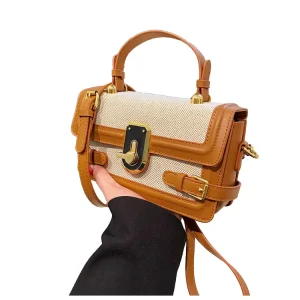 Ladies Fashion Handbags Small Square Zip Closure Purses with Candy Pattern PU Lining for Spring Season