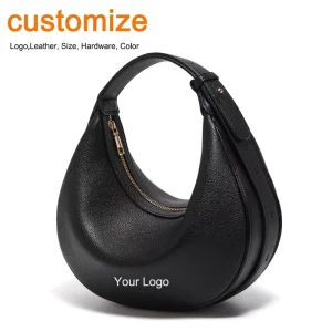 Ladies Hobo Crescent Half Moon Casual Handbag Women’s Shoulder Bags PU Leather Personalized Custom Logo