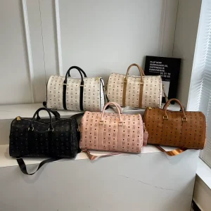 Ladies Luxury Handbag High-End Adjustable Strap PU Leather Vintage Travel Tote Bag