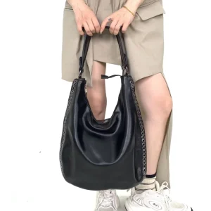 Ladies Minimalist Single Shoulder Bag Large Capacity Personalized Splicing Crossbody Handbag