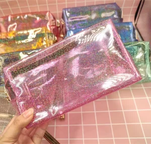 Ladies Multi functional Cosmetic Bags Glitter PVC Travel Makeup Storage Bag