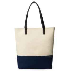 Lady Casual Tote Bag Large Capacity Cotton Canvas Handbag With Custom Logo Portable Stylish