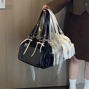Lady Cute Geometric Baji Pain Bag Urban Simplicity Fashionable Versatile Handbag Bowling Crossbody