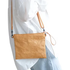 Lady National Fashion Japanese Style Waterproof DuPont Paper Tyvek Single Shoulder Crossbody Bag Zipper Cotton Lining Small
