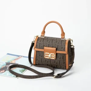 Lady National Vintage Water Resistant Luxury Cross-body Shoulder Handbag Portable Durable For Vacation Daily Outdoor Use