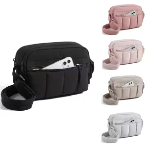 Lady’s Summer Crossbody Handbag PU Leather Waterproof Fluffy PU Zipper Closure Single Strap Leisure Travel