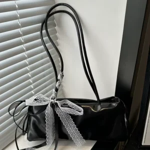 Large Capacity Bohemian Vintage Style Women’s Crossbody PU Leather Shoulder Bag Soft Leather Underarm Purse Portable Handbag