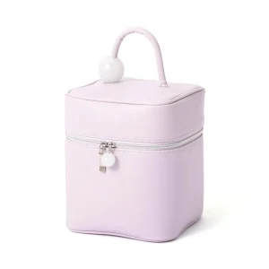 Large Capacity Cosmetic Bag PU Makeup Pouch with Zipper Closure for Travel Daily Use