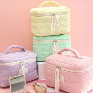Large Capacity Cosmetic Storage Bag Flower Makeup Polyester Make up Bags Travel Cosmetic Bag