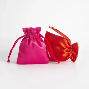 Large Capacity Custom Thick Satin Drawstring Bag Fashionable Lady Natural Color Factory Direct Portable Reusable Folding