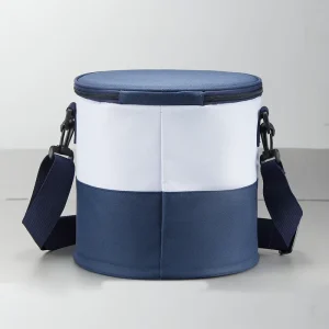 Large Capacity Cylindrical Cooler Bag Picnic Lunch Bag with Adjustable Strap
