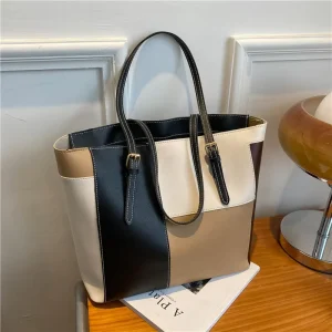 Large Capacity Female Shoulder Underarm Bag New Fashion Texture Big Size PU Leather Handbag Tote Bags for Women Sacs