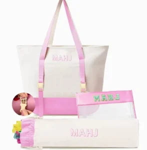 Large Capacity Foldable Eco Friendly Mahjong 3 Piece Set Storage Bag Portable Travel Cosmetic Handbag
