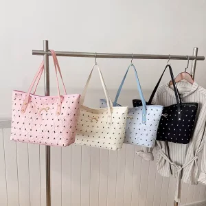 Large Capacity Light Luxury Casual Shoulder Underarm Tote Bag Crossbody Bag Zipper Handbag