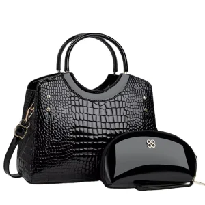 Large Capacity New Two Piece Set Simple Solid Color Fashion Versatile Handbags Ladies Bags