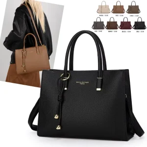 Large Capacity PU Leather Handbag Custom Tote Bag High Quality Crossbody Bag Precious Pendant Women’s Shoulder Bags