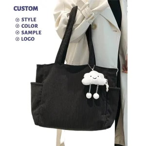 Large Capacity Tote Bag Fall Winter Student Class Single Shoulder Crossbody All-in-one Fabric