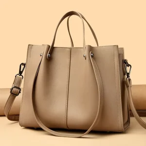 Large Capacity Vegan Women’s Handbag with Single Shoulder Strap Waterproof Portable Bag for Women