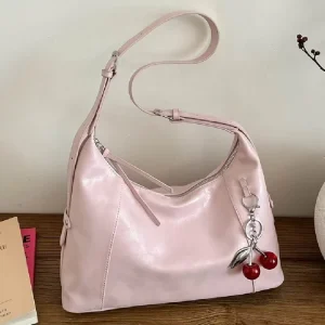 Large Capacity Women Shoulder Bag PU Leather Hobo Crossbody Bag Casual Tote Purse