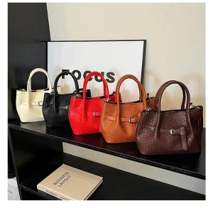Large Capacity Woven Texture Crossbody Bag Women’s Fashion Multi-functional Single Shoulder Crossbody Bag
