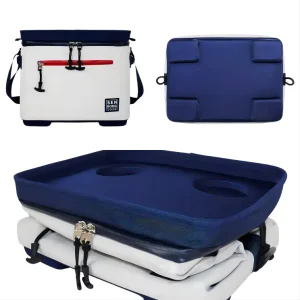 Large Cooler Lunch Bag With Zipper And 4 Can Holders For Outdoor Insulated Cans Cooler Bag For Beach Travel Picnic