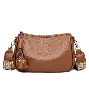 Large Crossbody Purse for Women Designer Leather Multi-Pocket Shoulder Bag