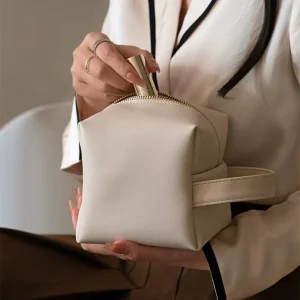 Large Makeup Pouch Pink Custom Cosmetic Bag Women Travel Skincare Toiletry Case Leather Beauty Makeup Bag