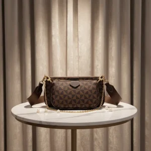 Large Scale Women Bags Luxury 3in1 Set Design Crossbody Bags Classic Style Shoulder Bags Multifunction Handbags