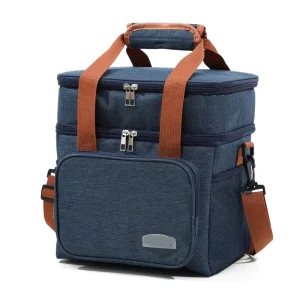 Large capacity Double layer Picnic Ice Outdoor Insulation Bag Lunch Camping Bag for People