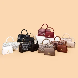 Latest Designer Bag Mesh Pattern Women’s Handbag Pearl Decoration Luxury Shoulder Bag Elegant PU Leather Lady Crossbody Bag