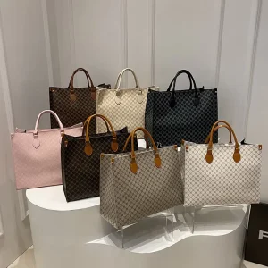 Latest Elegant Women’s PU Shoulder Tote Bags Luxury Vintage Large Capacity Handbags Newest Fashion Hand Bag