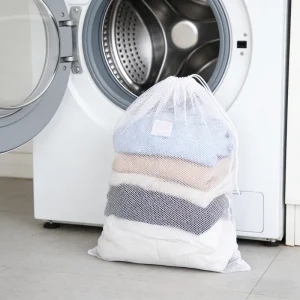 Laundry Bag Drawstring Laundry Net Coarse Mesh Laundry Bag Reusable Mesh Laundry Bag Suitable for Delicate Clothes Bras