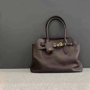 Leather Handbag Cowhide Tote Bag Large Capacity Shoulder Bag for Women