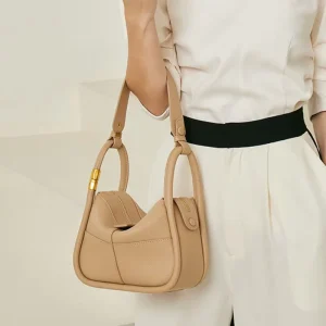 Leather Shoulder Tote Handbag for Women, Cowhide Single Shoulder Bag