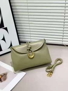 Liberta Bohemian Fashion Striped Envelope Clutch Underarm Single shoulder Crossbody Bag Shell Closure Soft Leather Women
