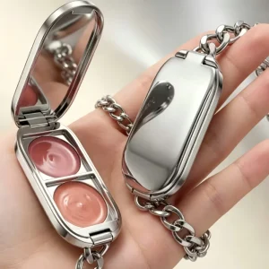 Lip Cheek Balm 2 in 1 Cream Blush Mini Lip Link Bracelet Palette OEM Private Label Vegan Custom Makeup Blush Palette