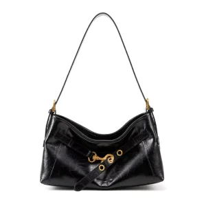 LoomCraft Luxury Vintage Genuine Leather Zipper Crossbody Handbag Women Medium Capacity High Quality Made China Bulk