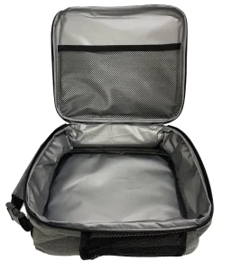 Lunch Bag with Handle Strap and One Zip Pocket in Front with Tableware for Work School Outdoor Activities