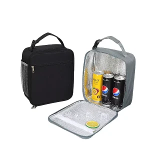 Lunch Bag with Portable Handle and Side Mesh Pocket for Adult
