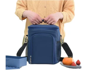 Lunch Box Handbag Insulated Bag Aluminum Foil Insulated Lunch Bag with Rice Bags Shoulder Strap Hand-Carried Lunch Cooler Bag