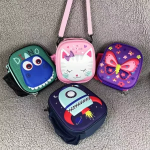 Lunch Box and Bag Neoprene Handbag for Woman EVA Pressure Moulding Cartoon Children’s Lunch Bag Mermaid Student Fruit Snacks Bag